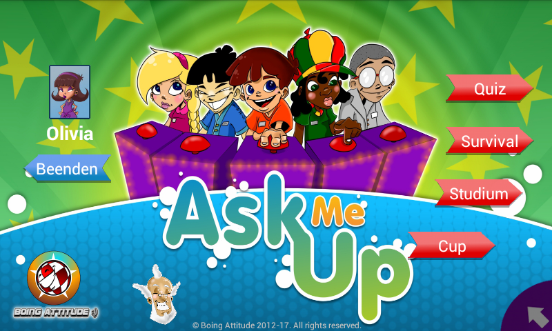 Ask Me Up / Logo des Spiels 