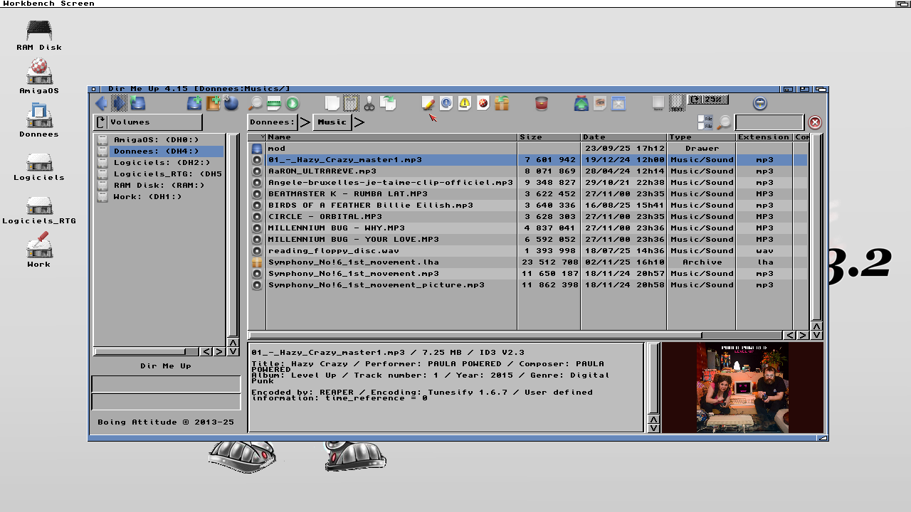 Dir Me Up / Previewing an MP3 file